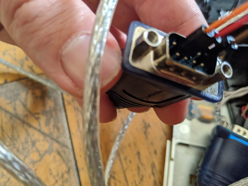 Adapting serial connectors to RS-232 USB adapter pins