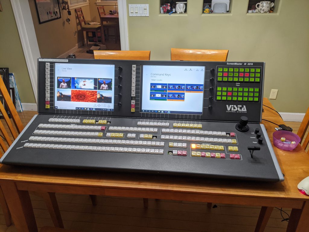 Console running on the kitchen table