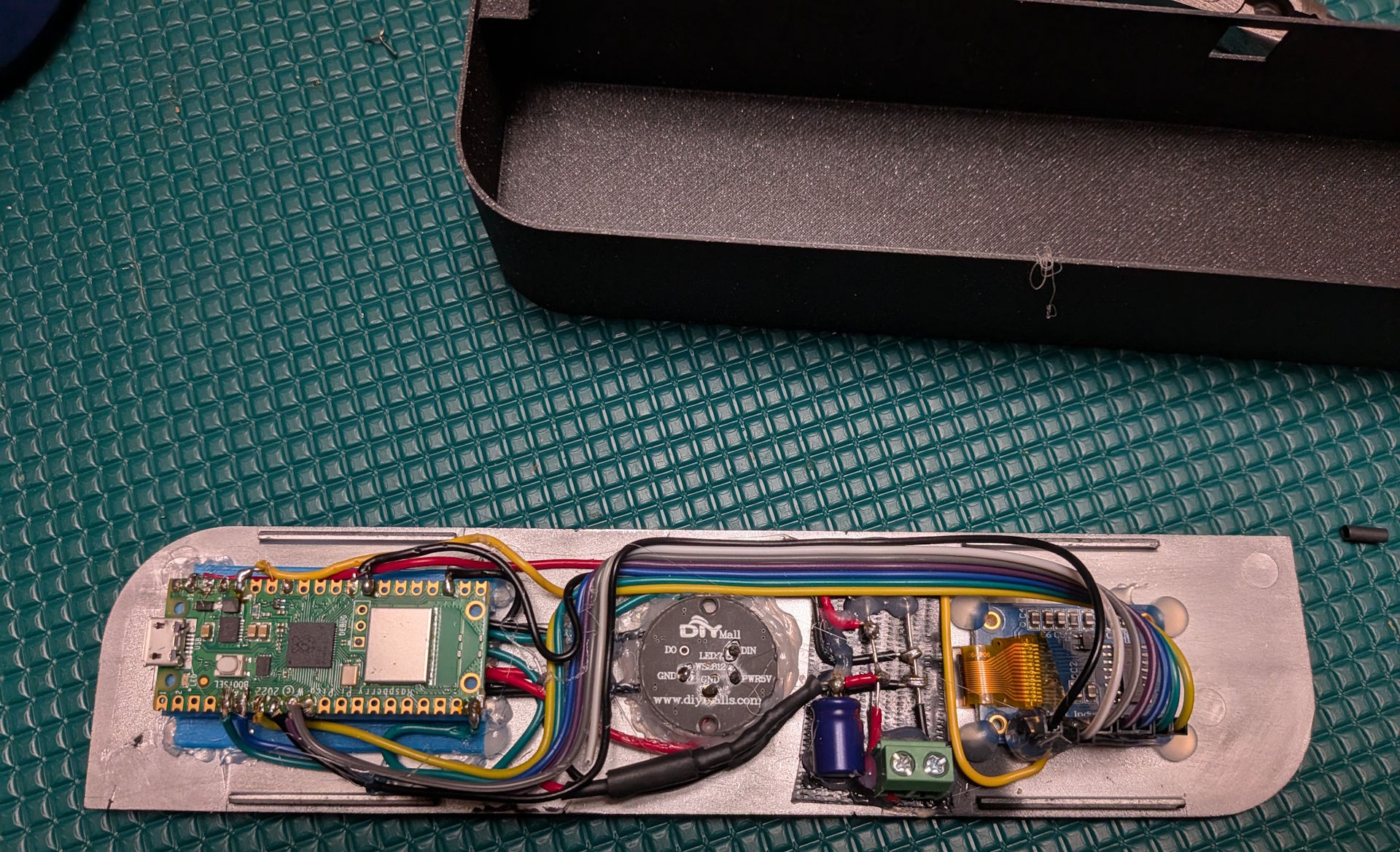 The back of the assembled panel